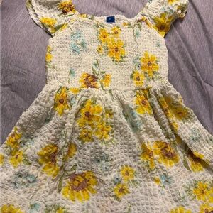 Old Navy Kids Dress with Yellow and Blue Floral Pattern